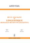 Revue roumaine de linguistique-Romanian Review of Linguistics《罗马尼亚语言学杂志》