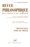 Revue philosophique de la France et de l'étranger（或：REVUE PHILOSOPHIQUE DE LA FRANCE ET DE L ETRANGER）《法国与外国哲学杂志》