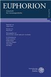 Euphorion-Zeitschrift fur Literaturgeschichte《文学史杂志》