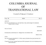 Columbia Journal of Transnational Law《哥伦比亚跨国法杂志》