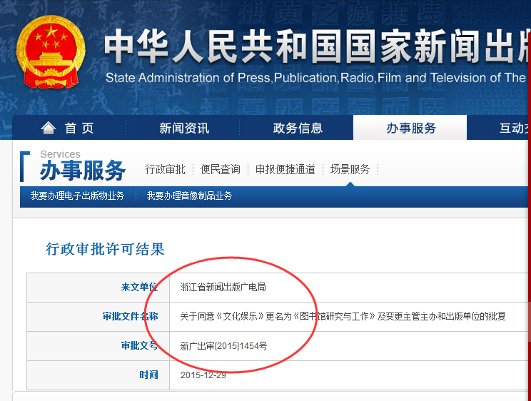 《文化娱乐》已更名为《图书馆研究与工作》！